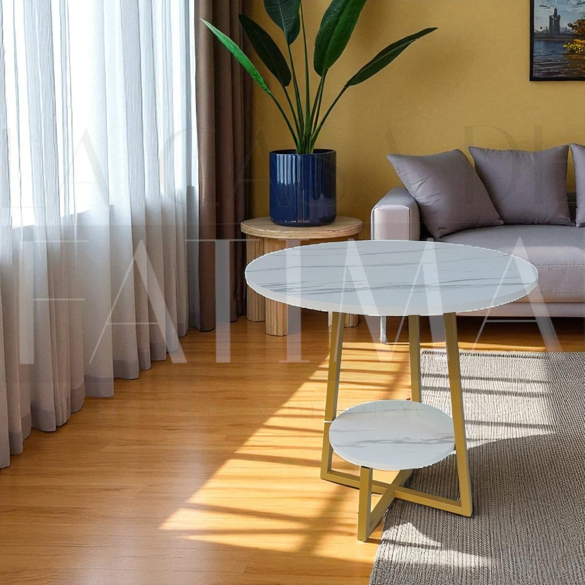 Mesa Auxiliar Dorado