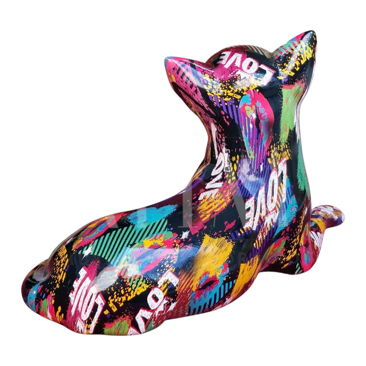 Figura Decorativa Chihuahua Graffiti Pop Art