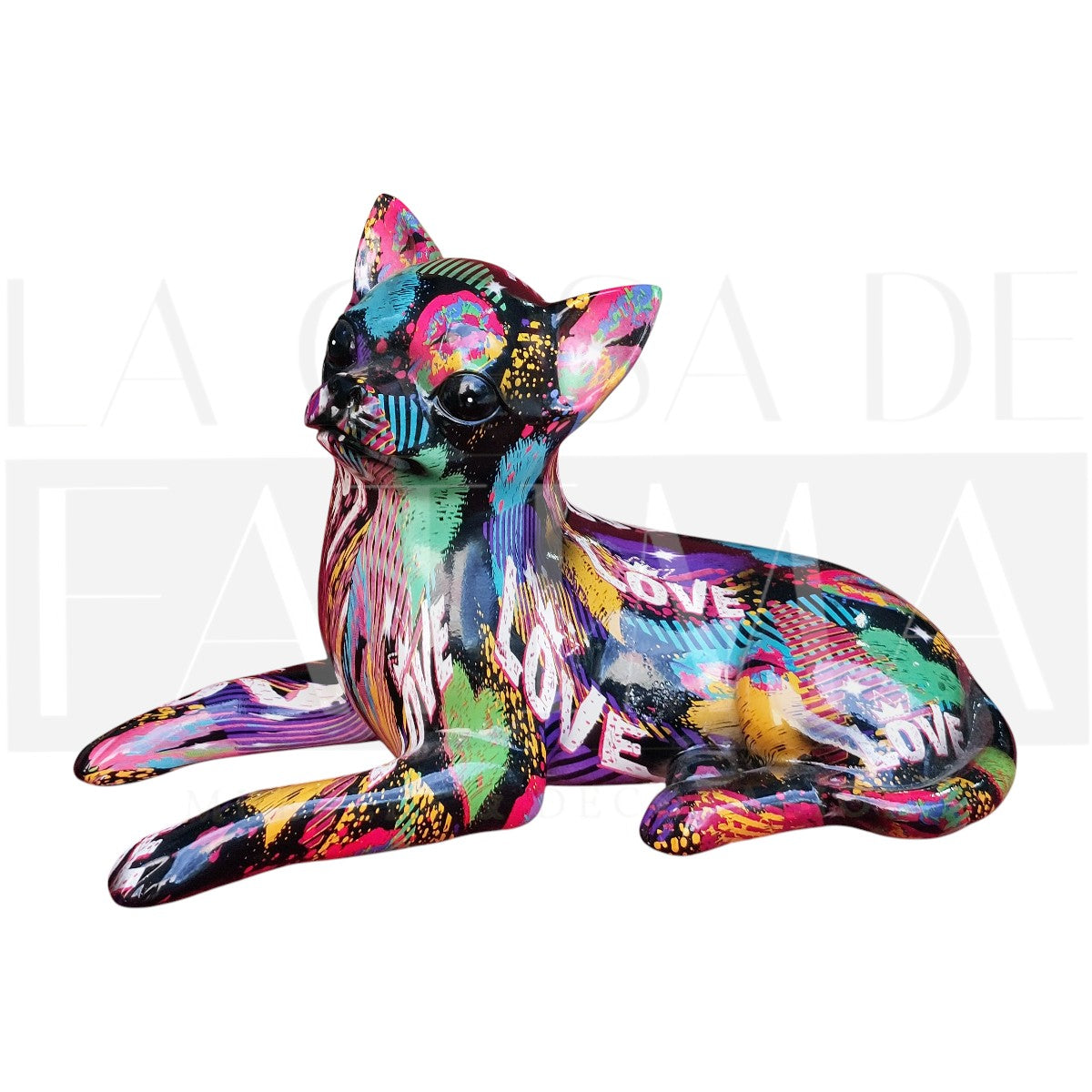 Figura Decorativa Chihuahua Graffiti Pop Art