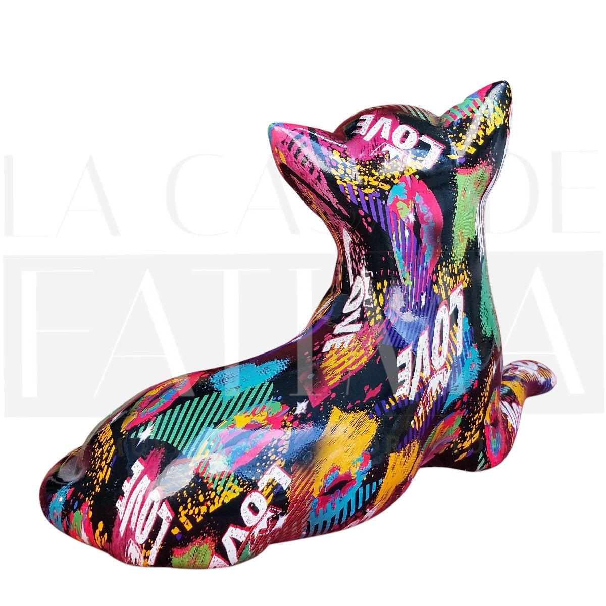 Figura Decorativa Chihuahua Graffiti Pop Art