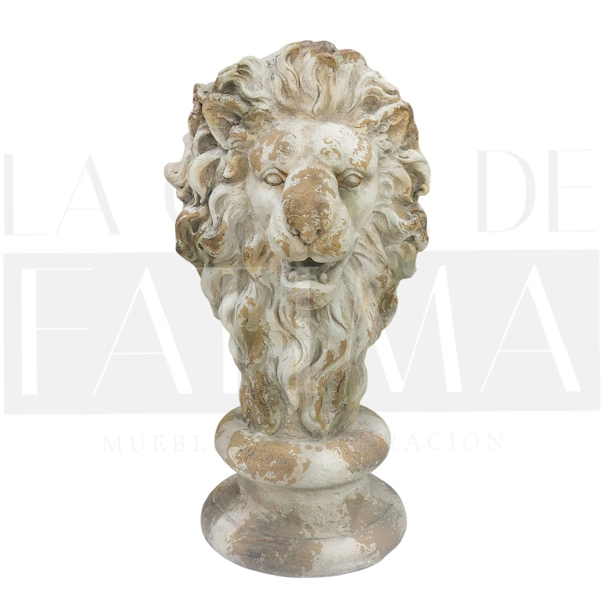 Maceta Busto de León en Pedestal