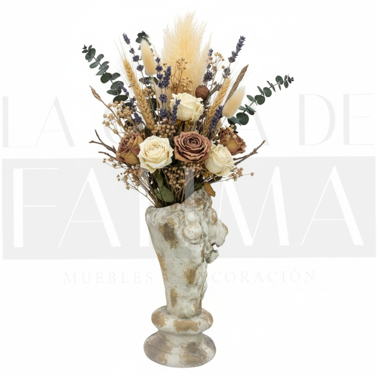 Maceta Busto de León en Pedestal