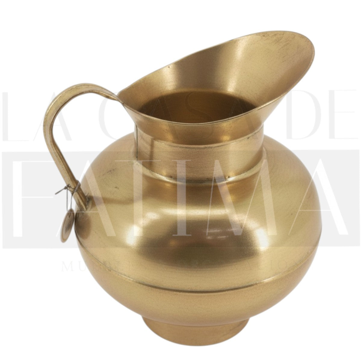 Jarra Decorativa Metálica Dorada