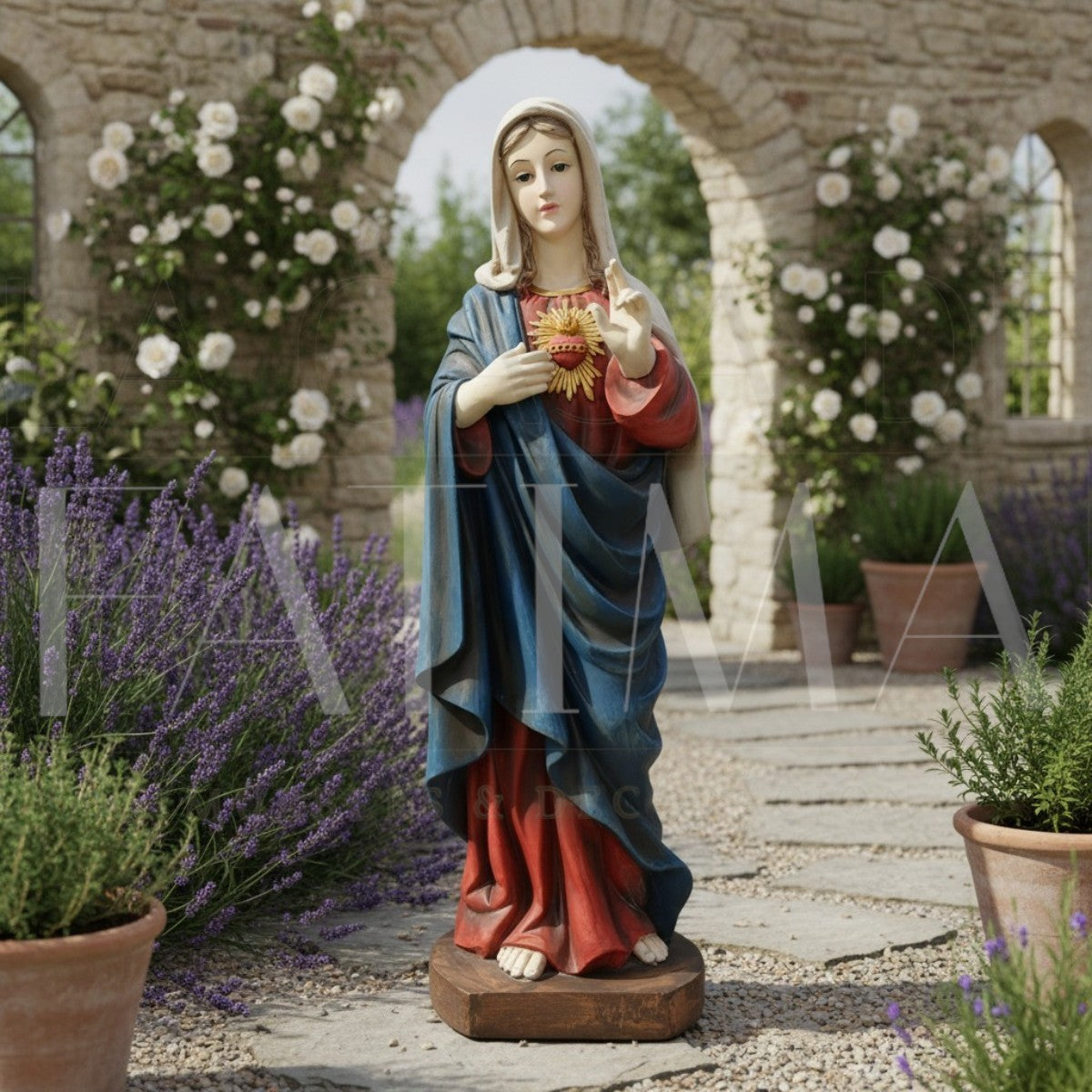 Imagen de la Virgen del Sagrado Corazón de María 90 cms.