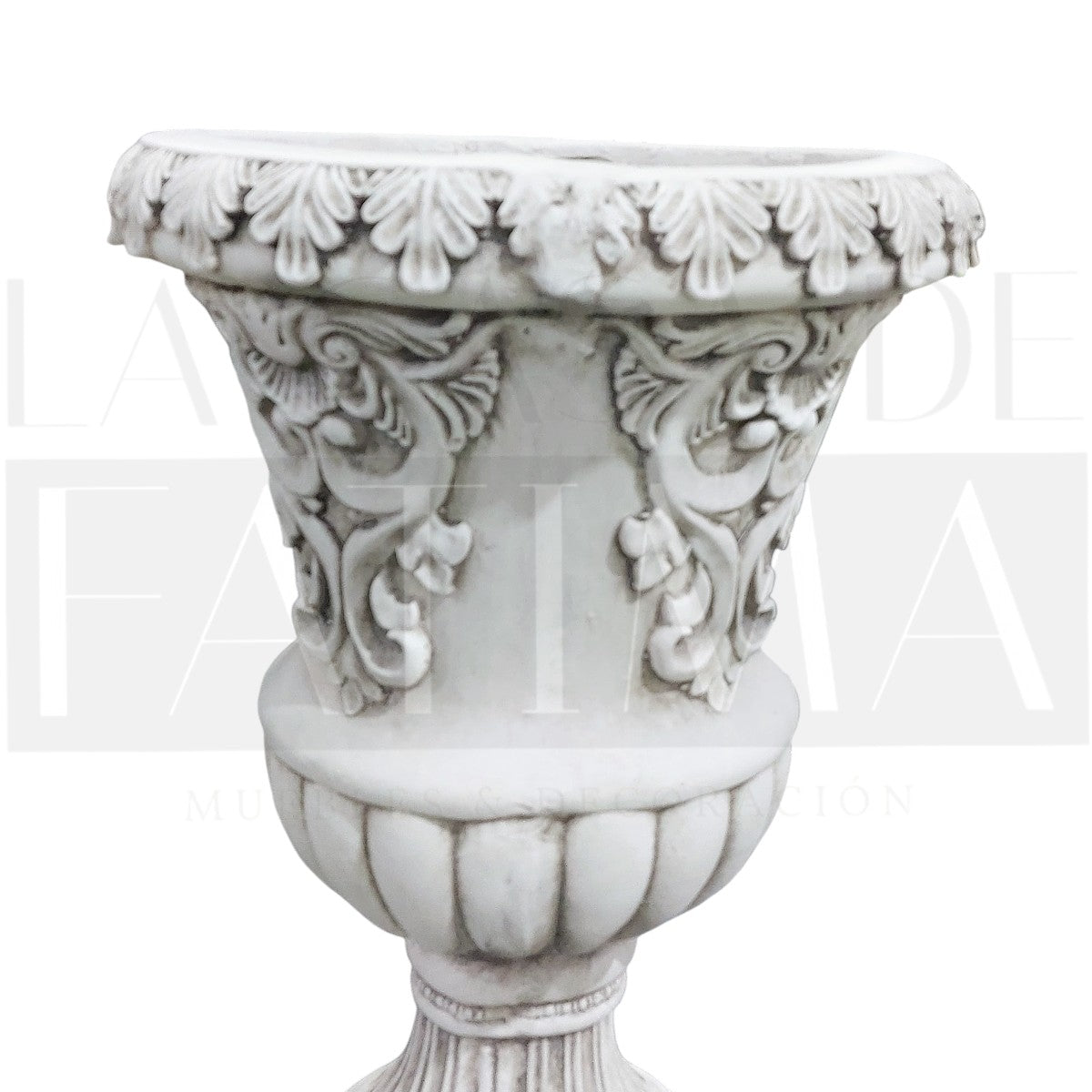 Maceta Clásica de Blanco Envejecido