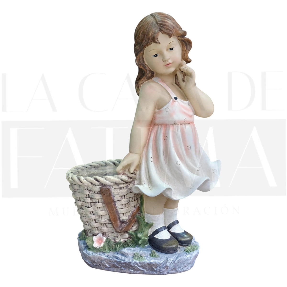 Macetero Niña con Canasto