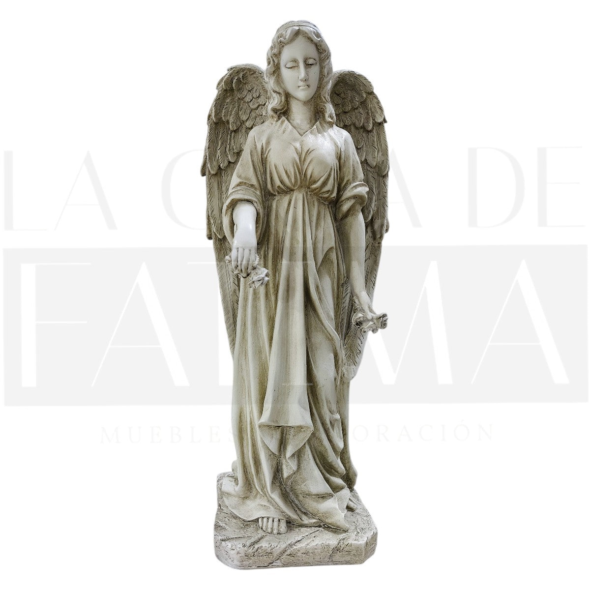 Figura Ángel Guardián con Rosas