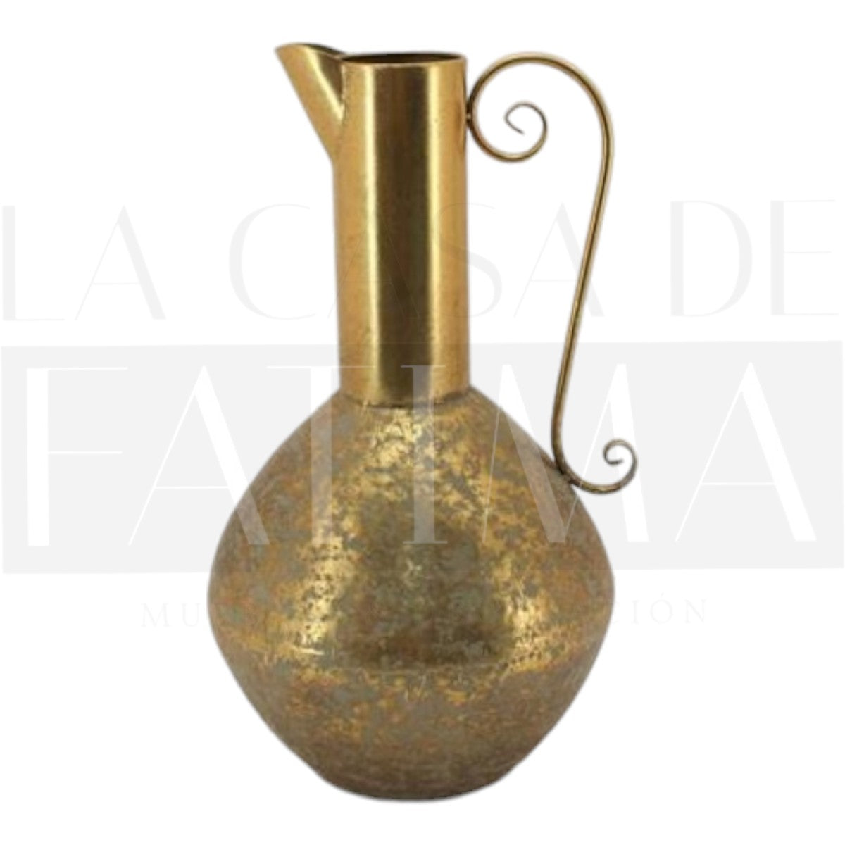 Vasija Metálica con cuello tubular