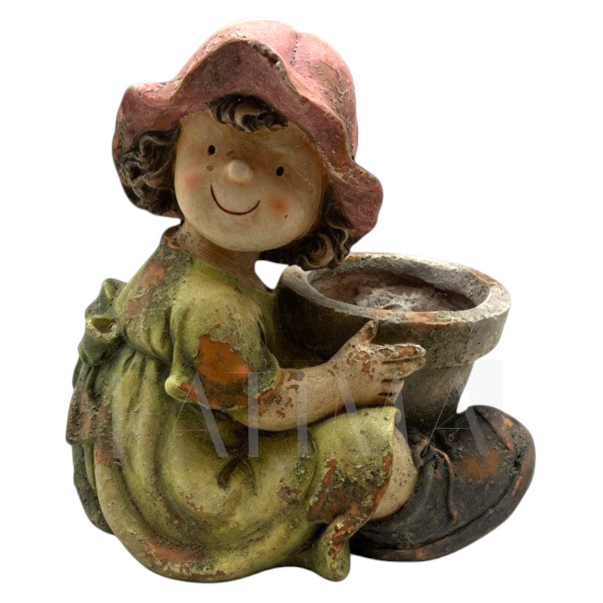 Maceta Niña Jardinero Vintage
