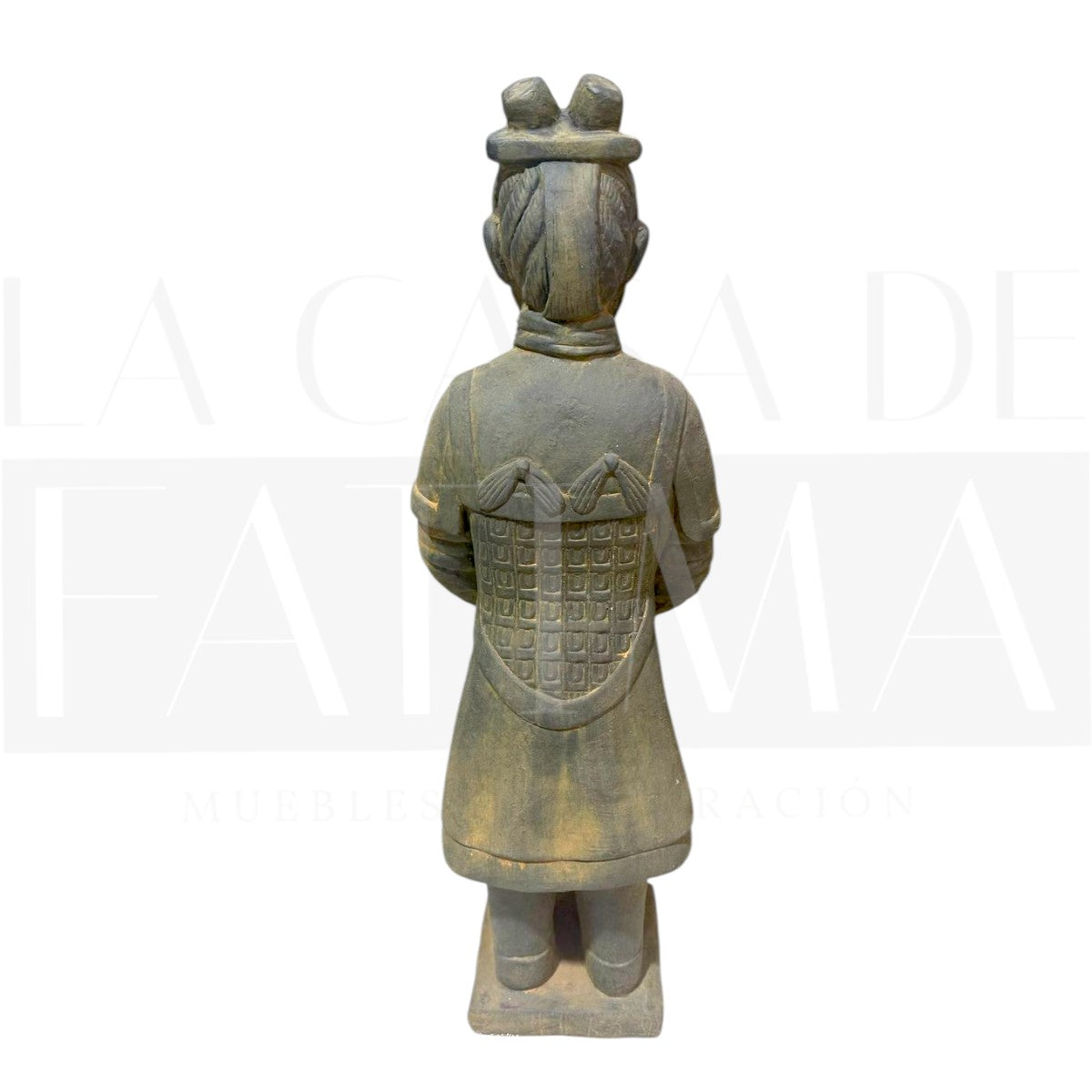 Soldado Guerrero Terracota de Pie Gris