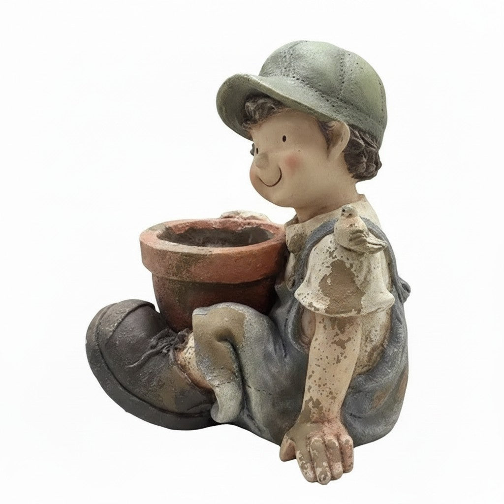 Maceta Niño Jardinero Vintage