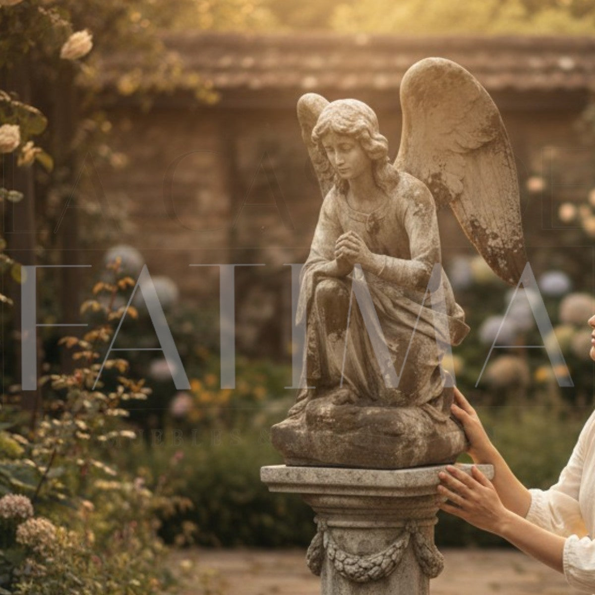 Figura Ángel Orante Vintage