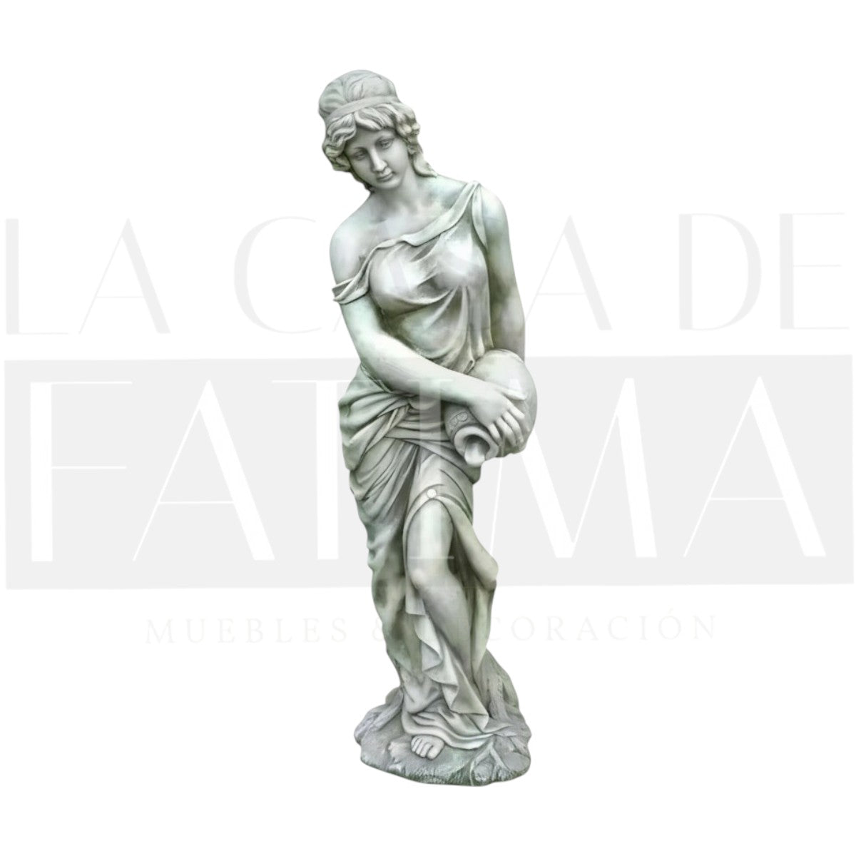 Escultura Clásica Dama con Ánfora