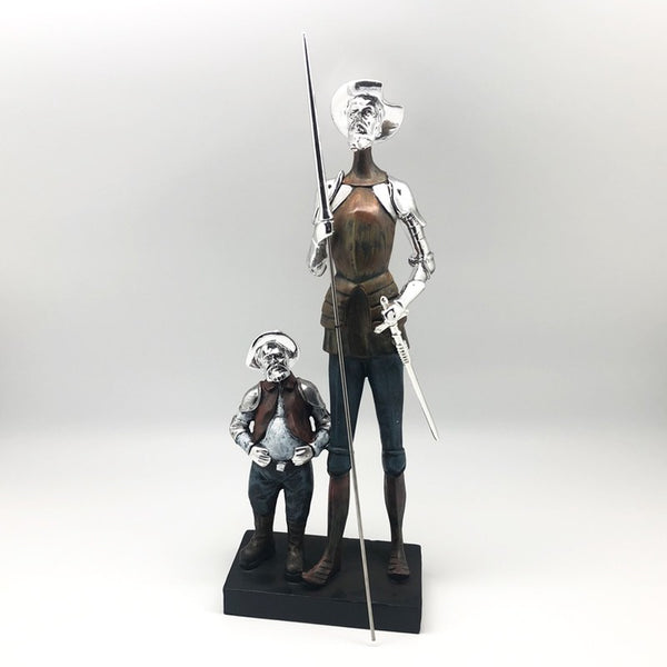 Figura Don Quijote y Sancho Panza con Lanza