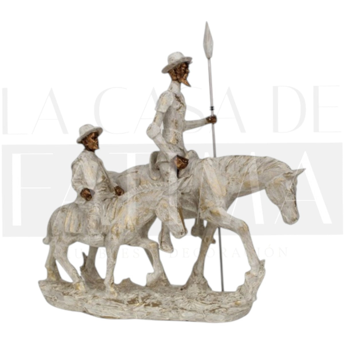 Figura Don Quijote y Sancho Panza Blanco