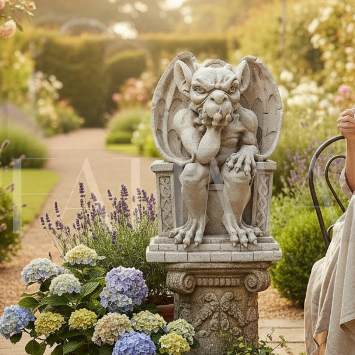 Figura Gárgola en Trono