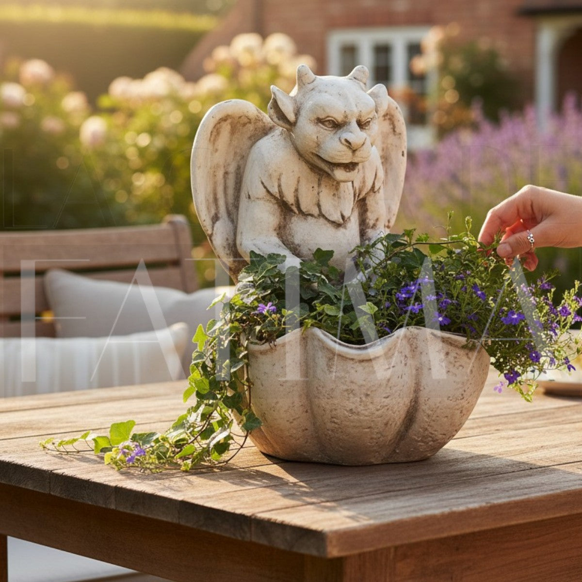 Figura Gárgola con Cuenco