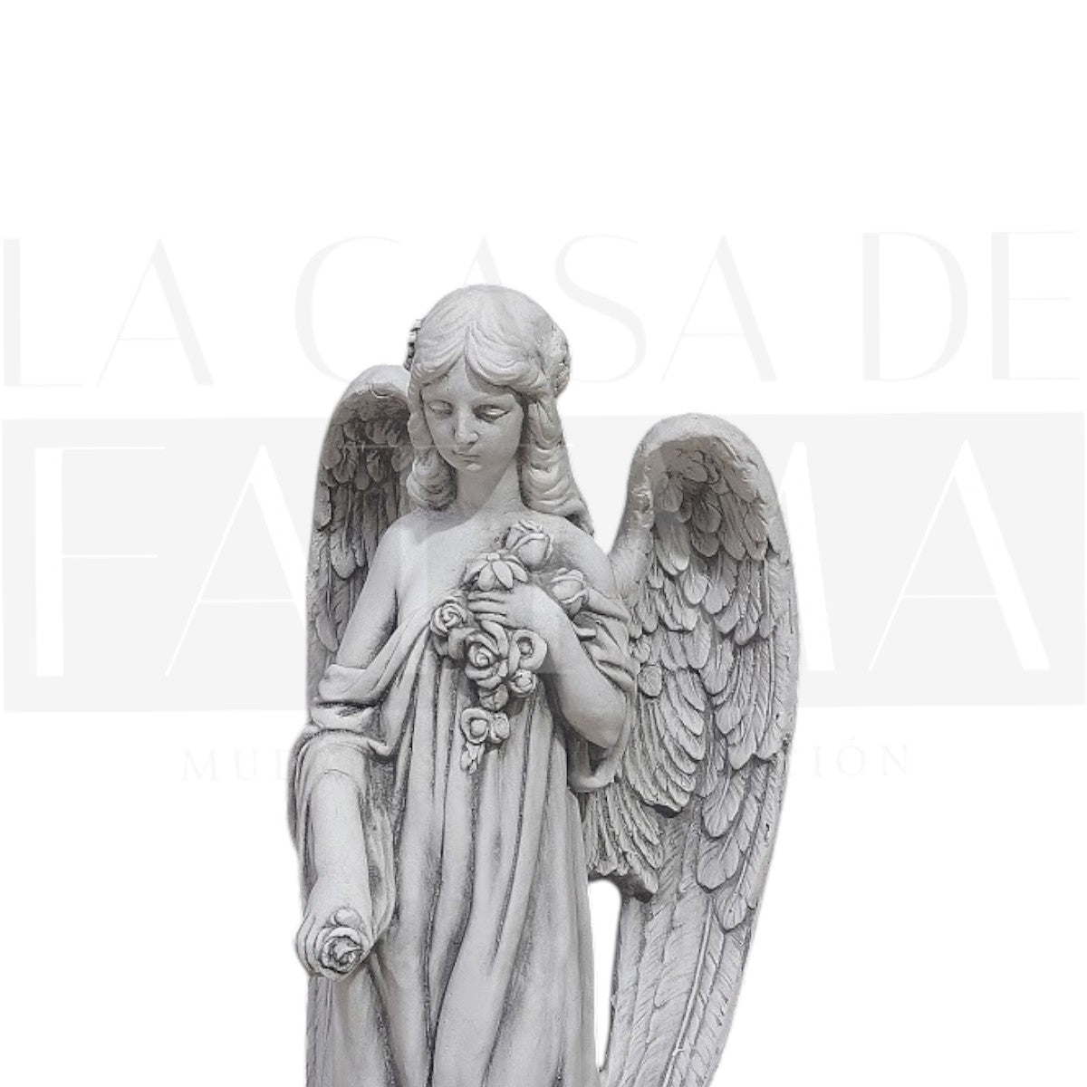 Figura Ángel con rosas