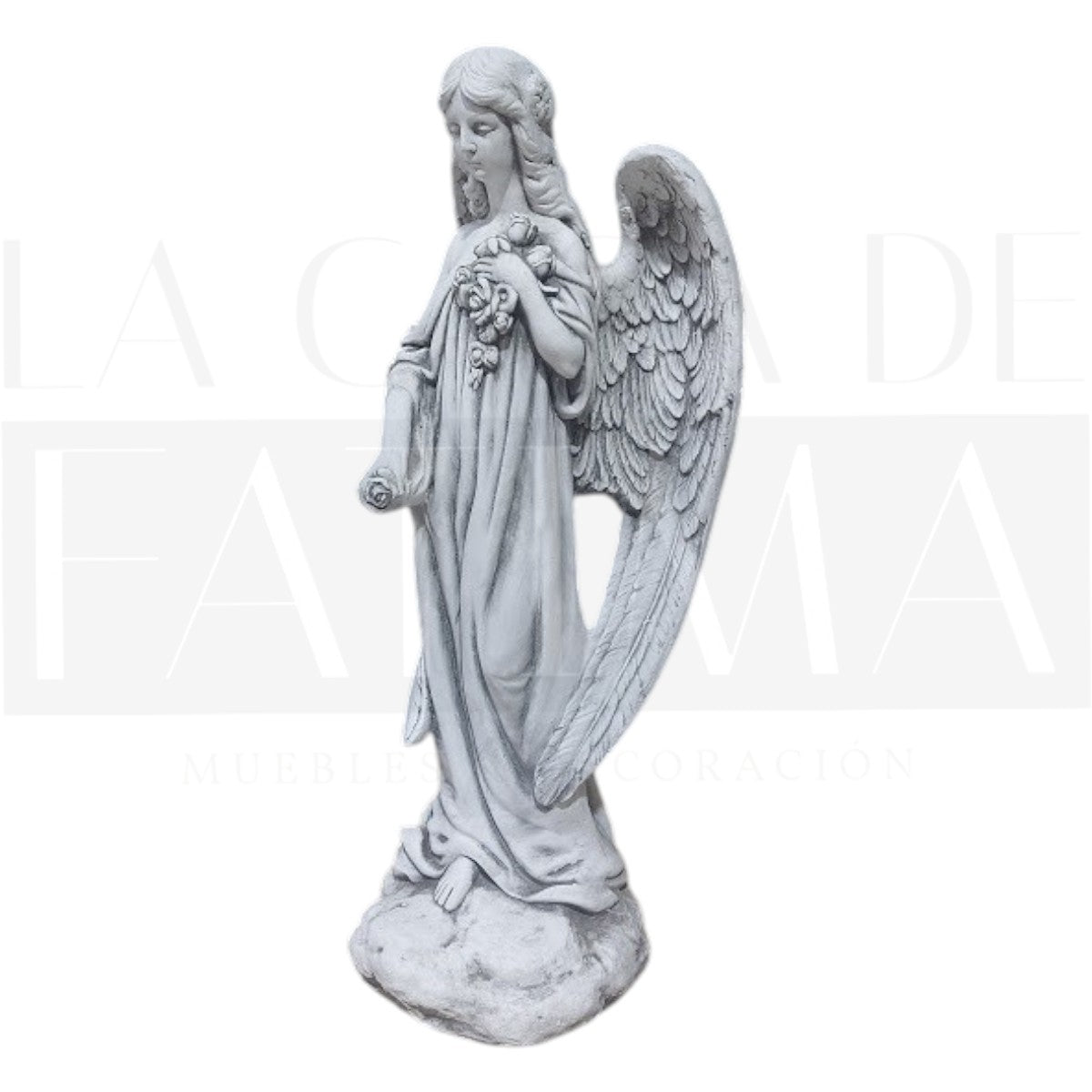 Figura Ángel con rosas
