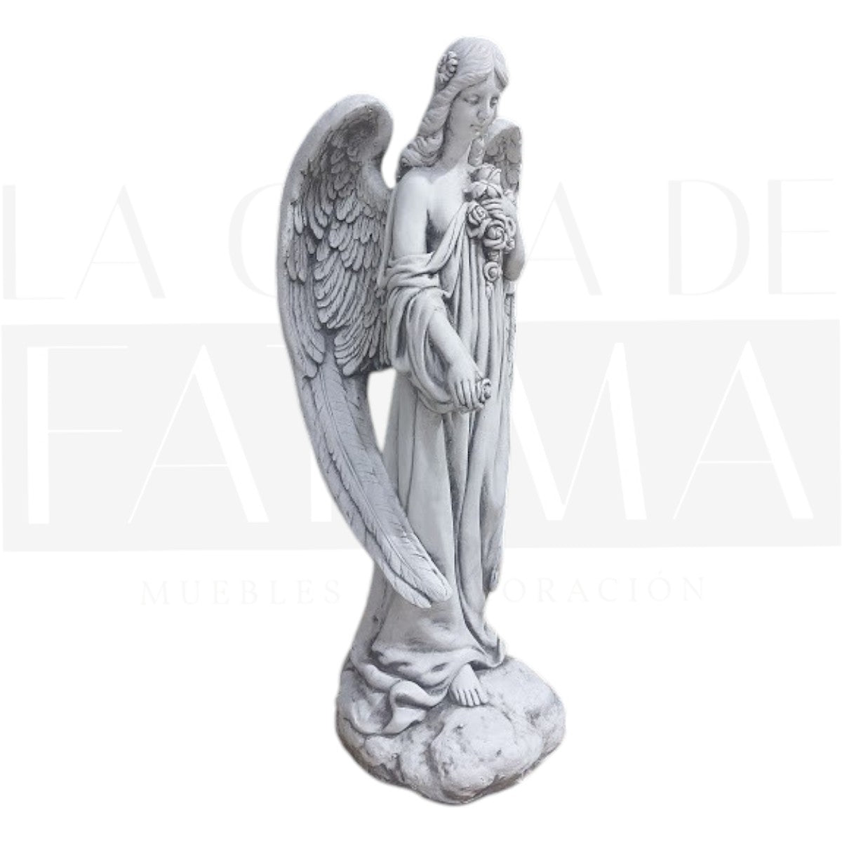 Figura Ángel con rosas