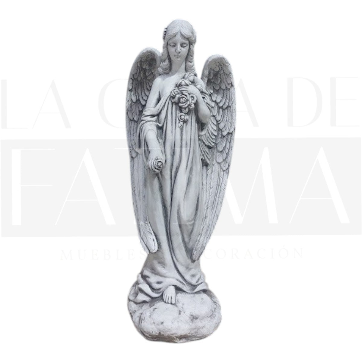 Figura Ángel con rosas