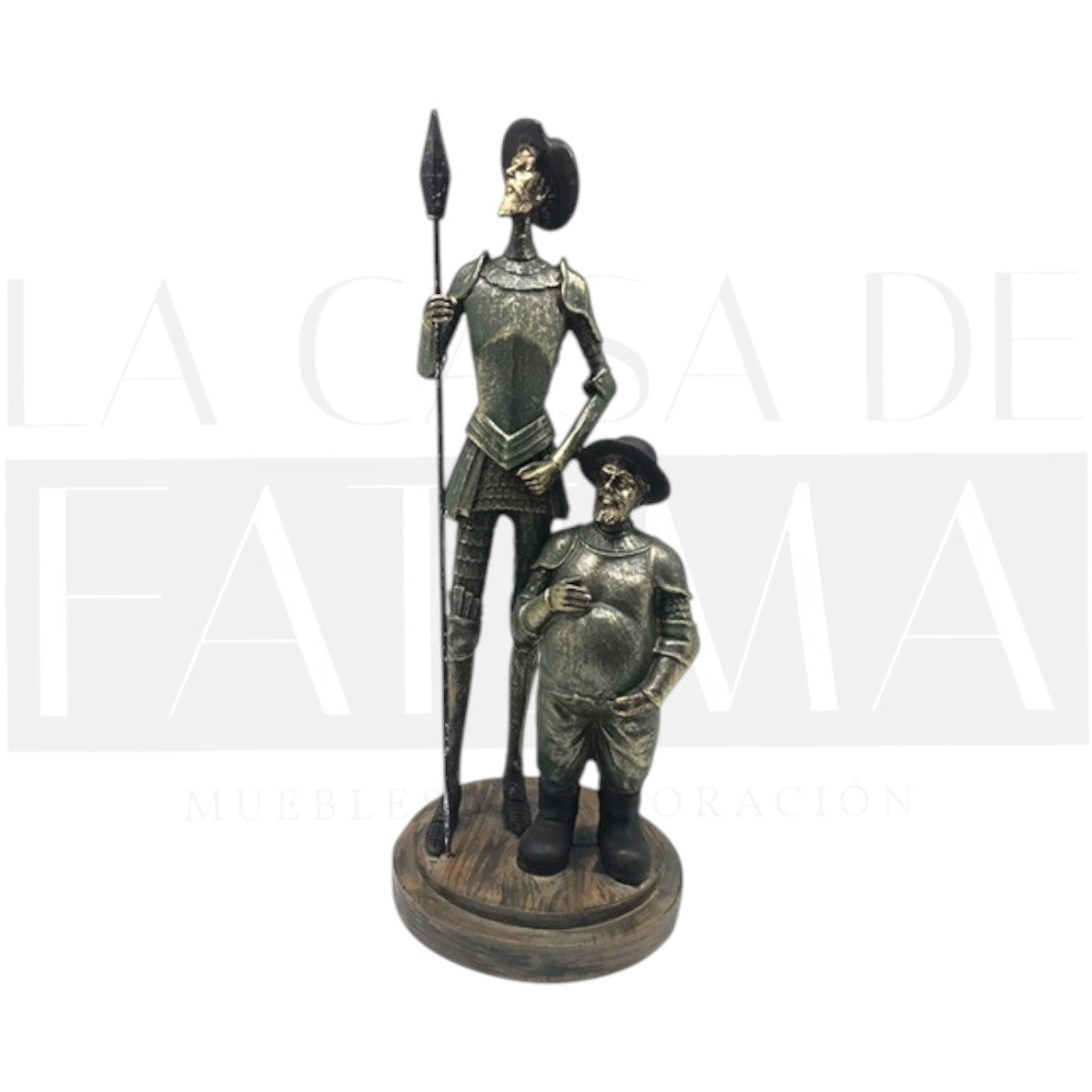 Figura Don Quijote con Lanza & Sancho Panza