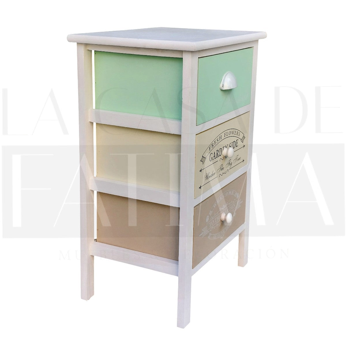 Velador Vintage Garden 3 Cajones