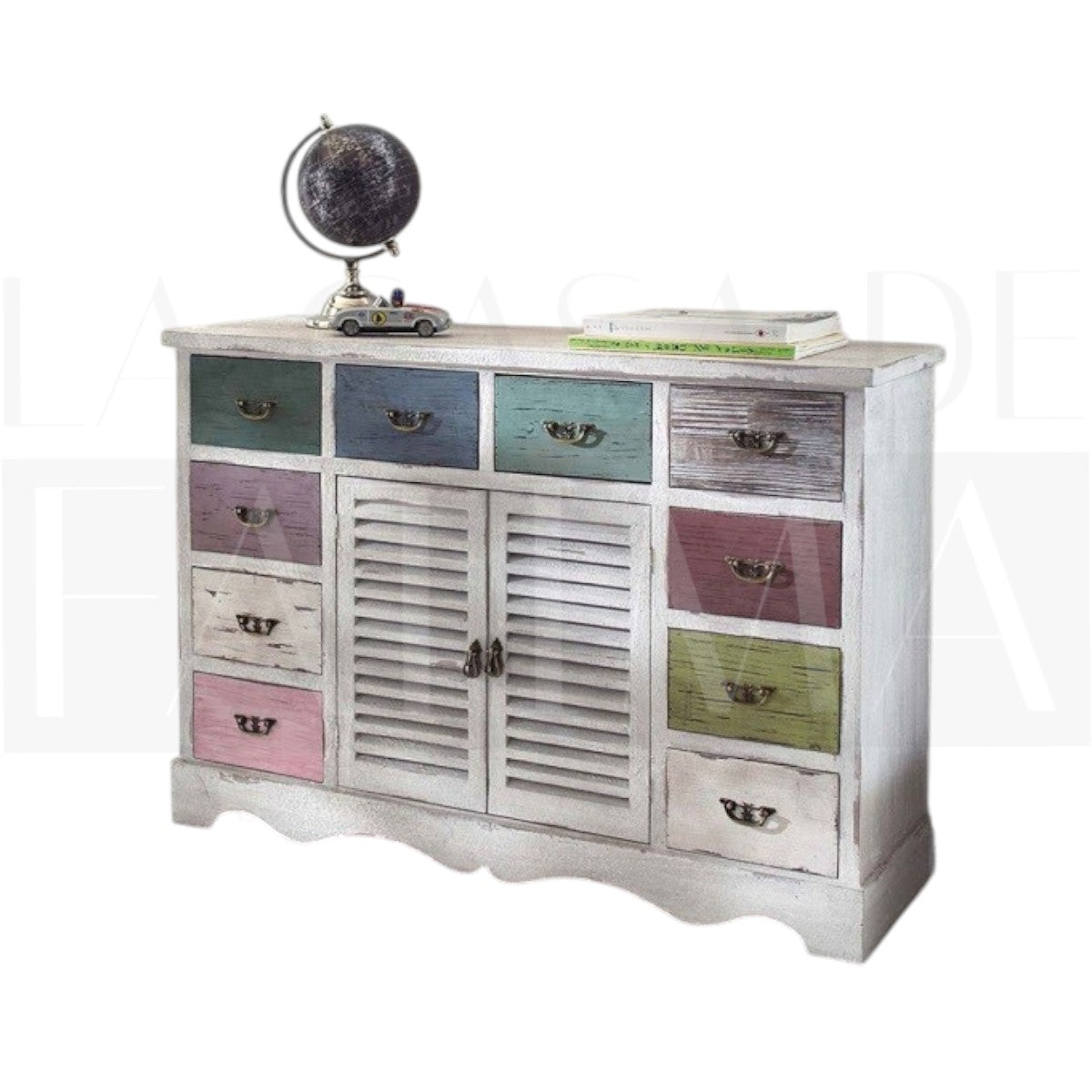 Buffet vintage 10 cajones color mix