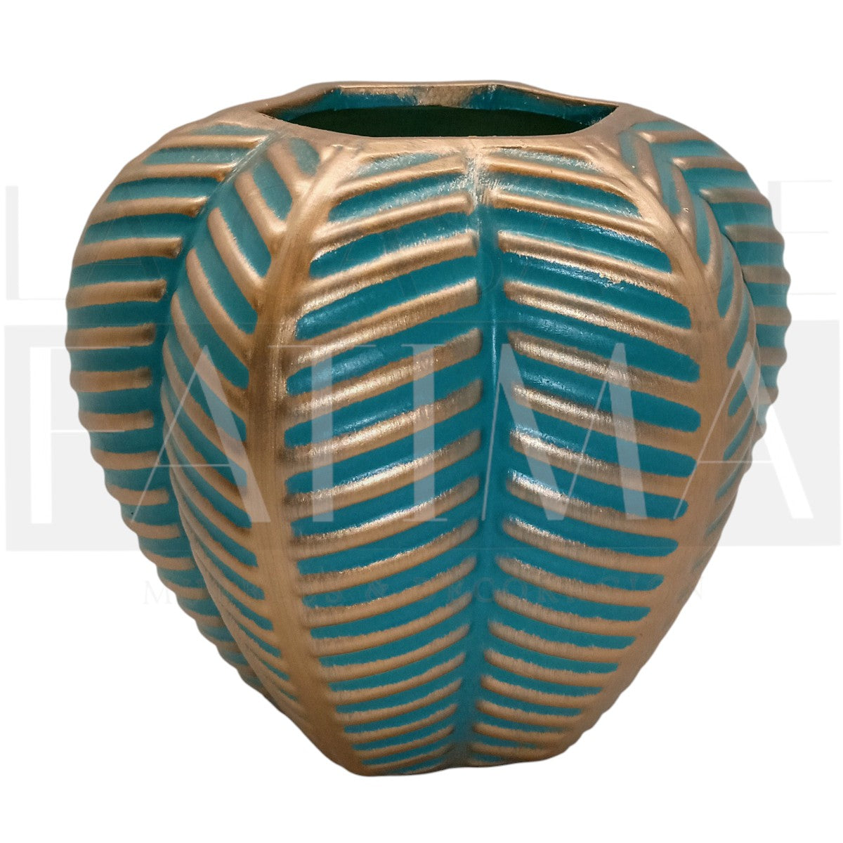 Jarrón Decorativo Verde Espiga 29 cms.