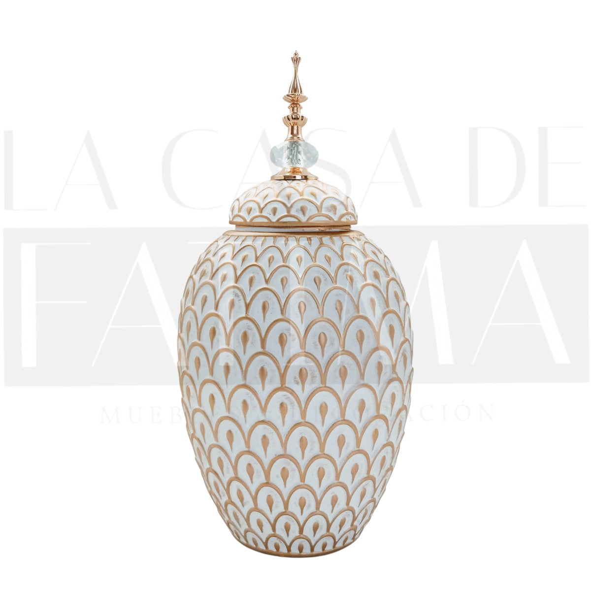 Jarrón Decorativo Dorado 42 cm