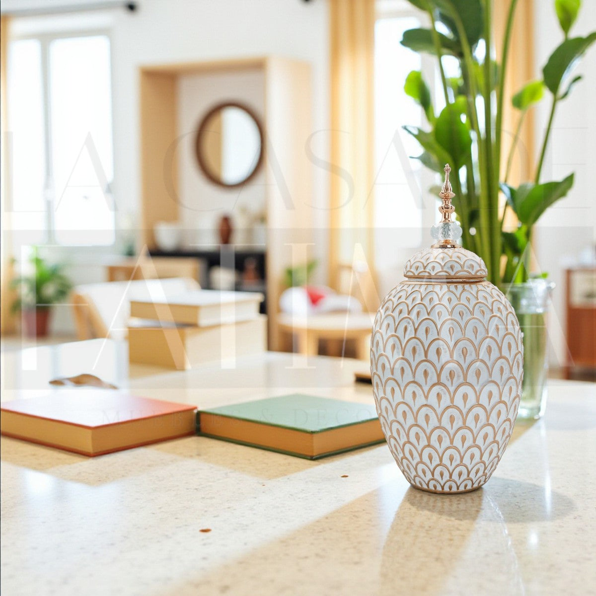 Jarrón Decorativo Dorado 42 cm