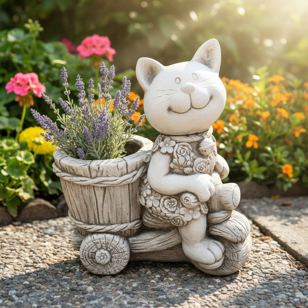 Macetero Gato Jardinero Vintage
