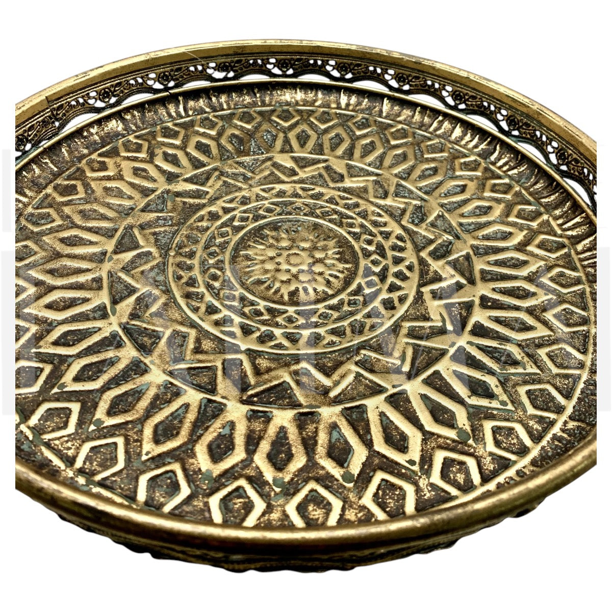 Bandeja Dorada con Pedestal