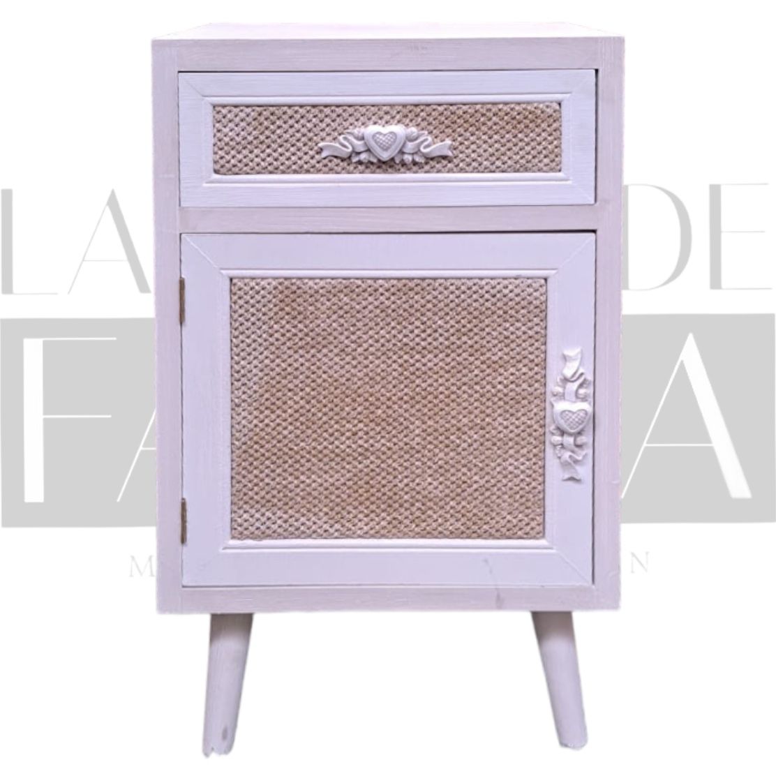 Velador PROVENZAL con textura de cáñamo