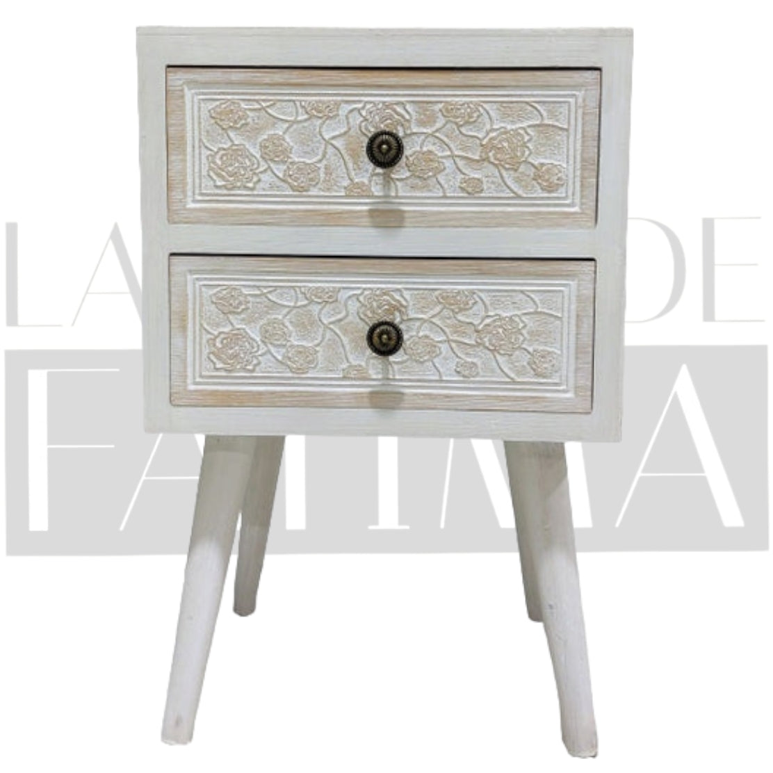 Velador Estampado Vintage 2 cajones