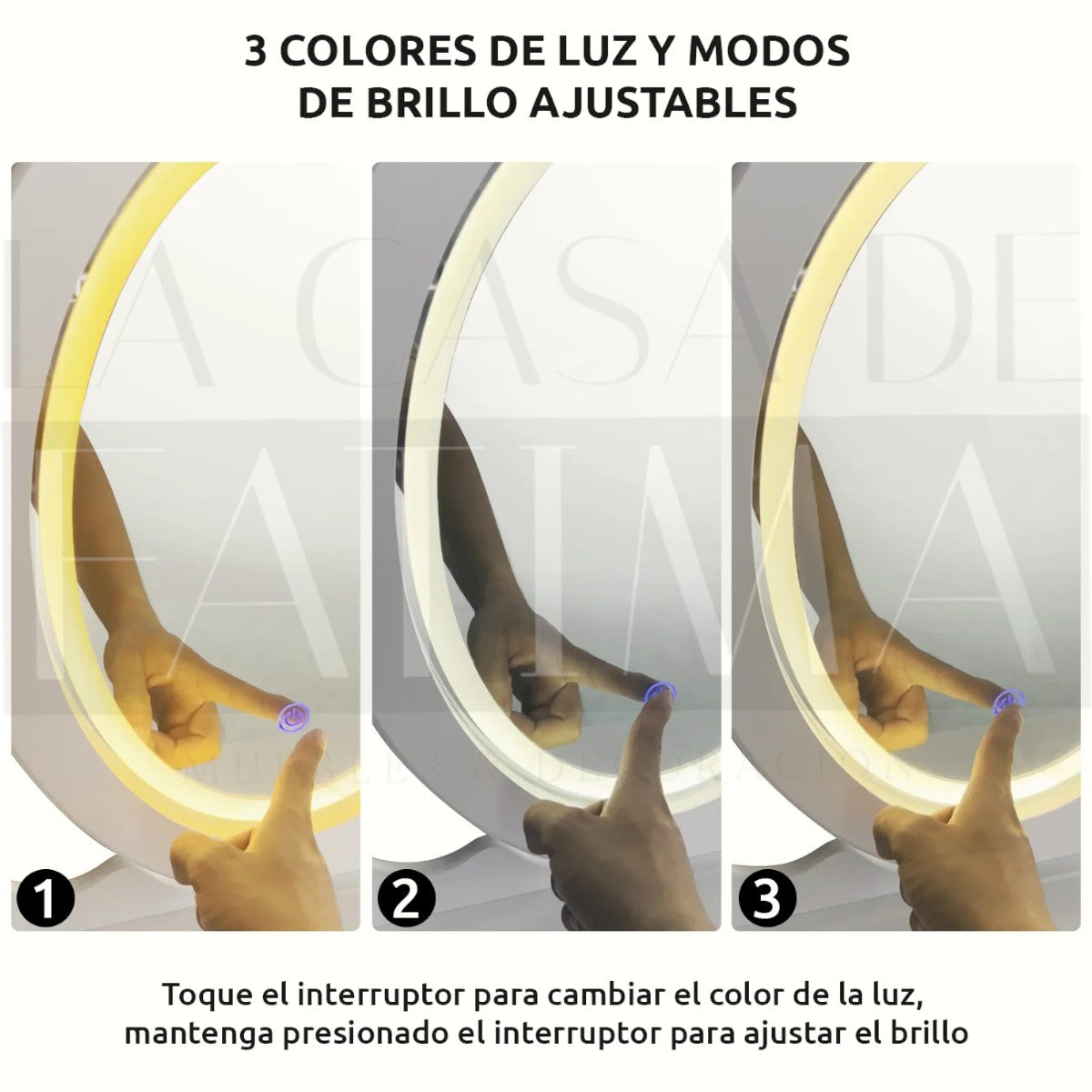 Tocador Luz Led y Taburete