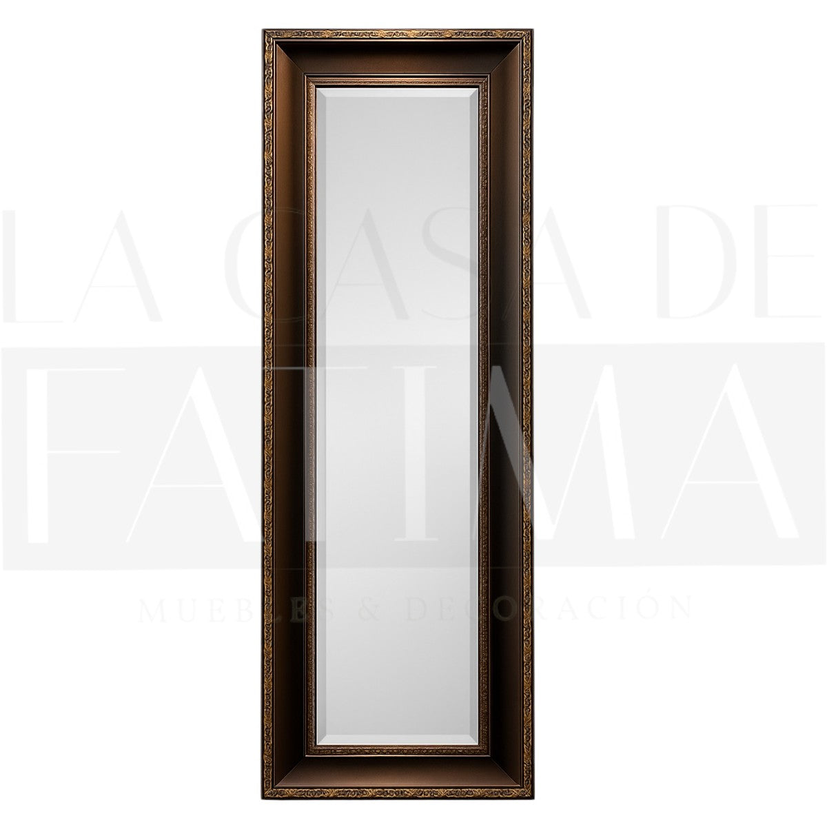 Espejo Biselado Mural Dark Brown Vintage