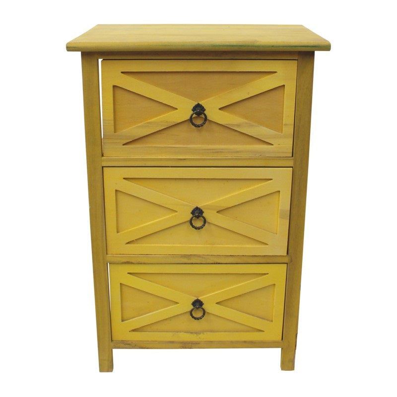 Velador Mostaza 3 Cajones