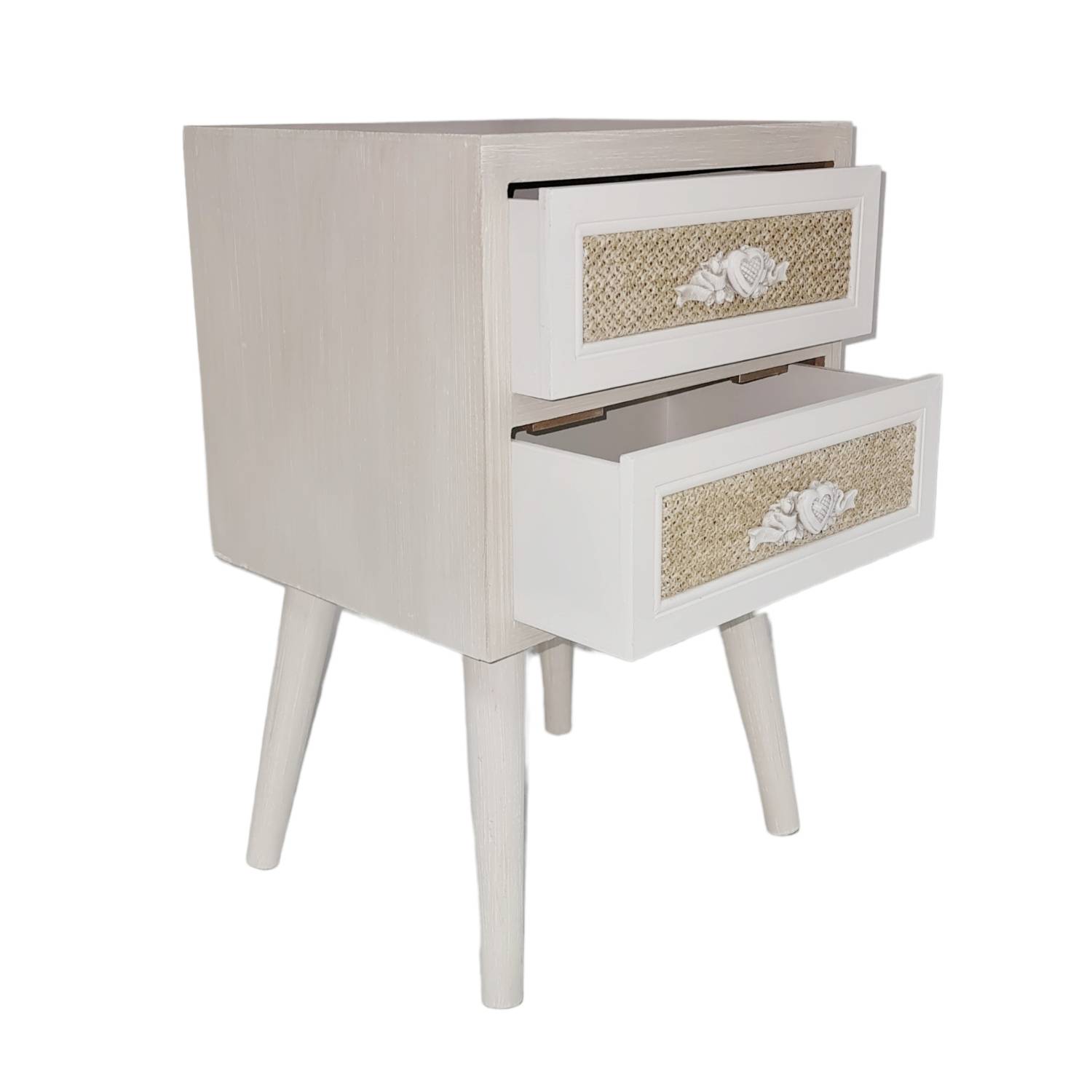 Velador Provenzal doble con textura de Cáñamo