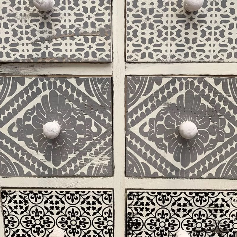 Cajonera Mándala 8 Cajones con Diseños Estampados