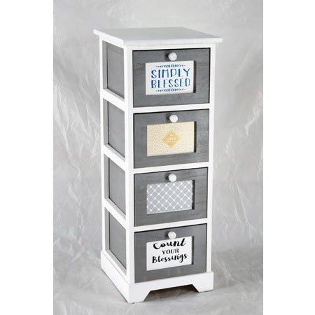Cabinet Vintage Gris 4 Cajones