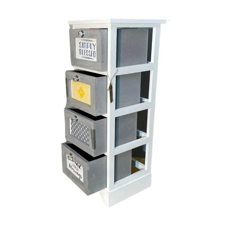 Cabinet Vintage Gris 4 Cajones