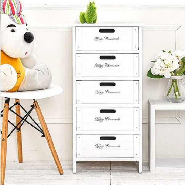 Cabinet 5 cajones Happy White