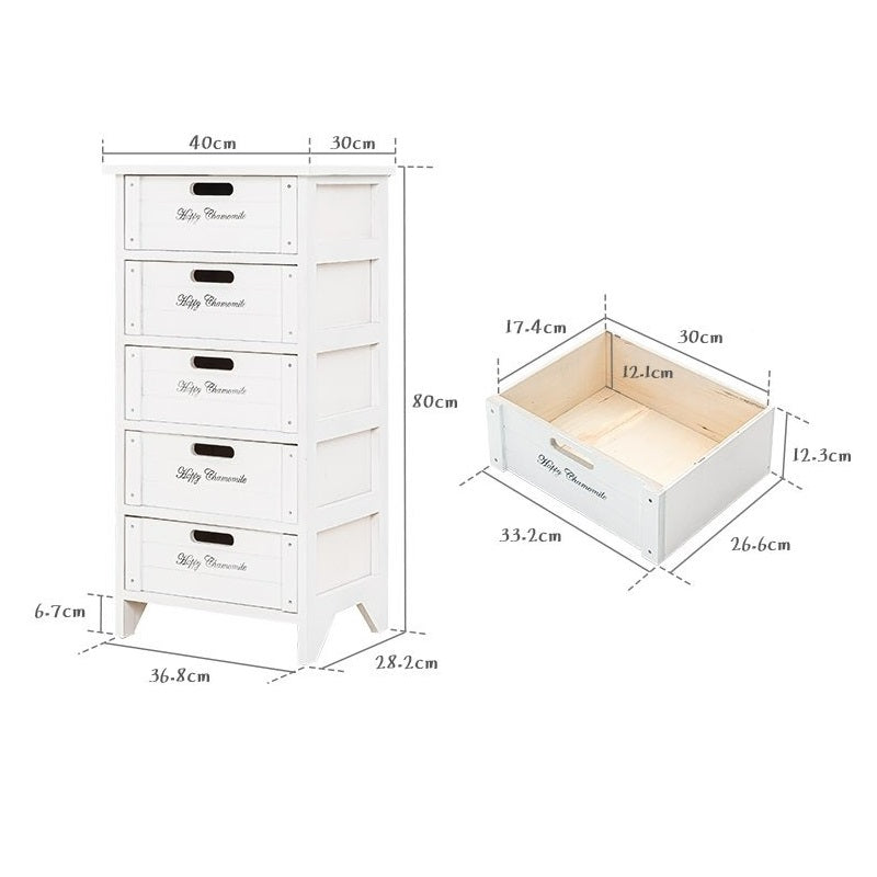 Cabinet 5 cajones Happy White