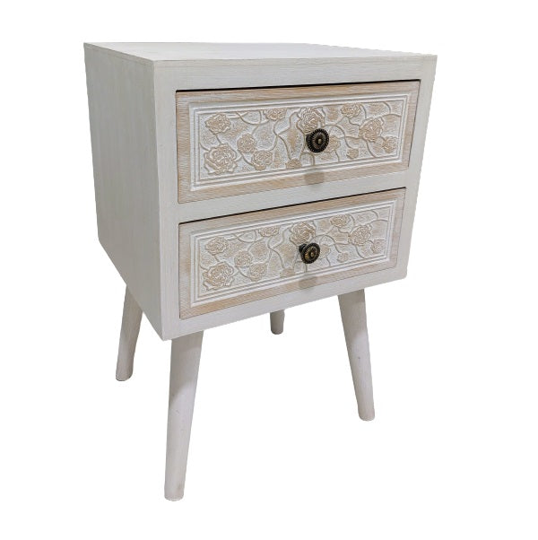 Velador Estampado Vintage 2 cajones