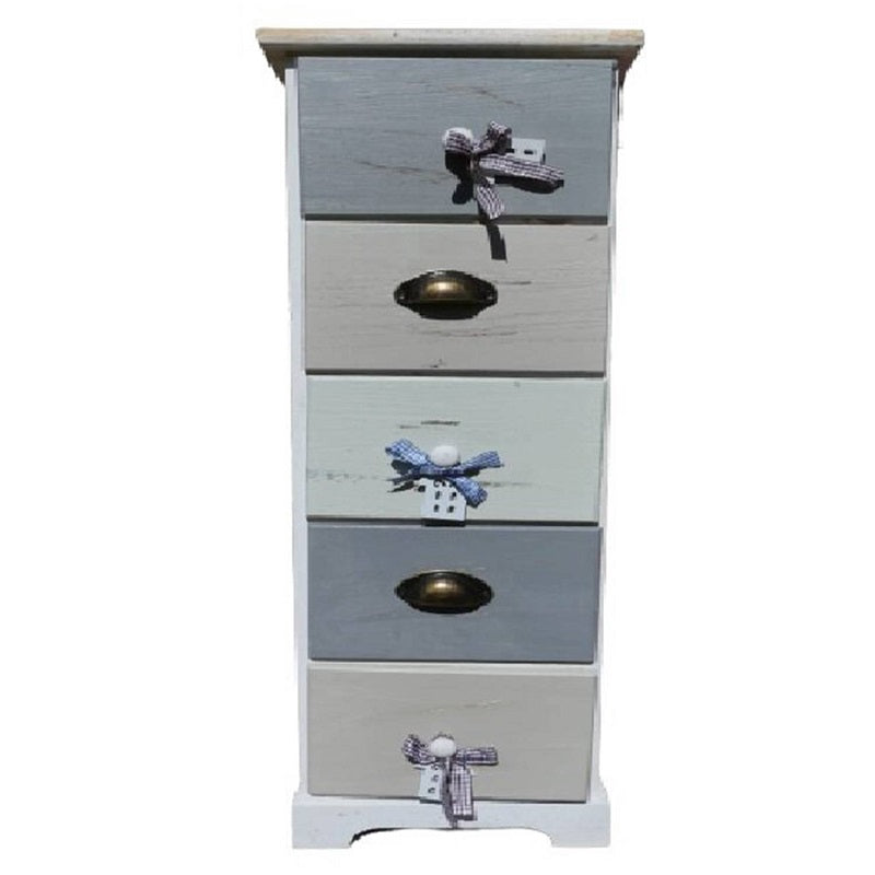 Cabinet Shabby Gris 5 Cajones