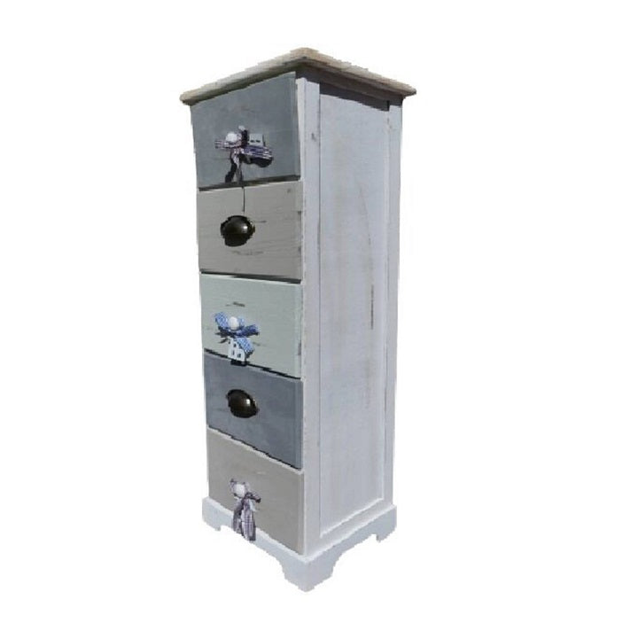 Cabinet Shabby Gris 5 Cajones