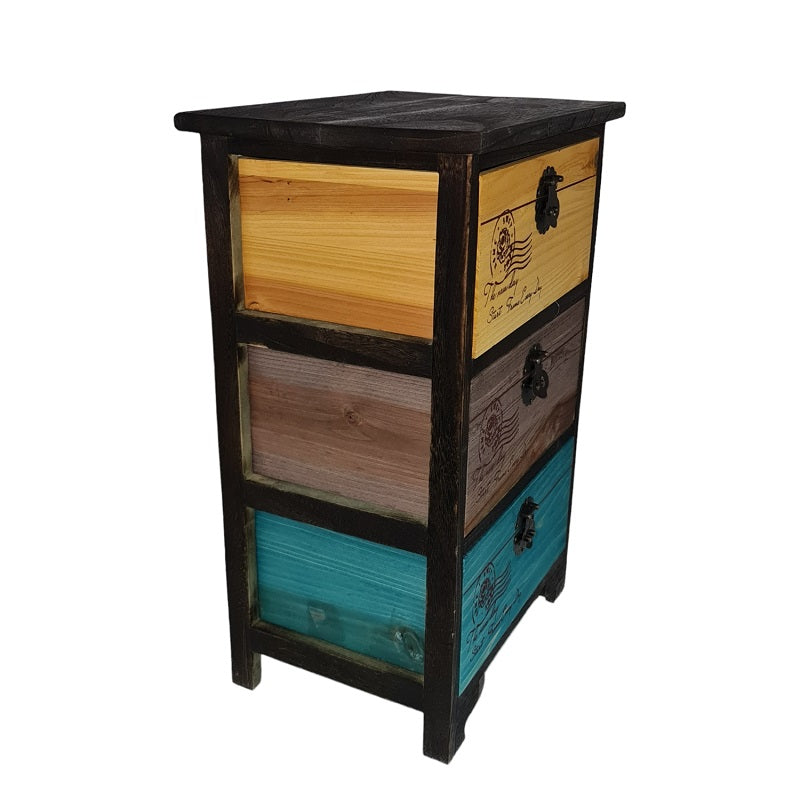 Velador Old Fashion 3 Cajones Colores