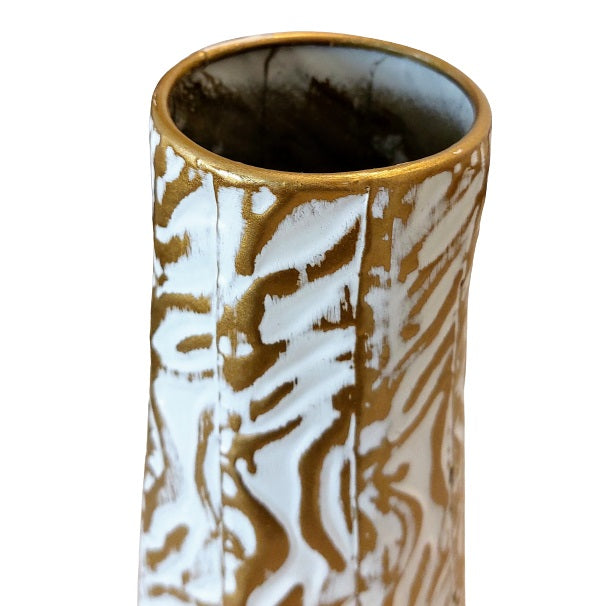 Florero Metálico Dorado Grande