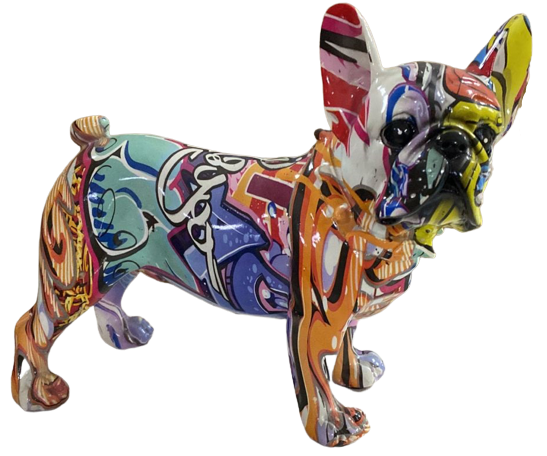 Figura Decorativa Bulldog Francés Grafitti